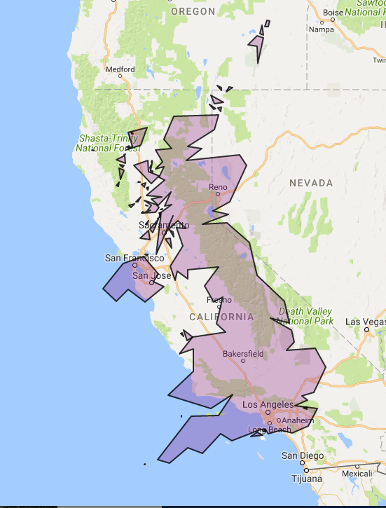 How big are the UK and Ireland compared to California? Helytimes